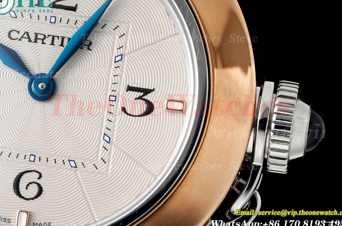 Cartier 30mm AF Dial Ladies Quartz De RG LE White Black Pasha 0303